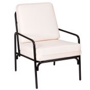 Fairy Tale Outdoor Lounge Chair in Black with white cushion