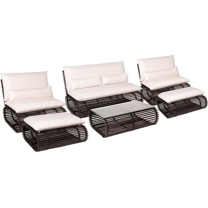 Modern Patio Furniture Set, White Outdoor Furniture Modern