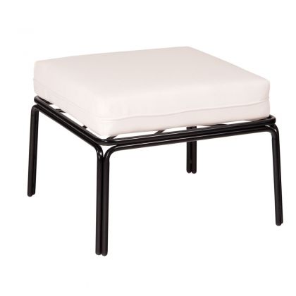 Fairy Tale Outdoor Ottoman in Black with white cushion