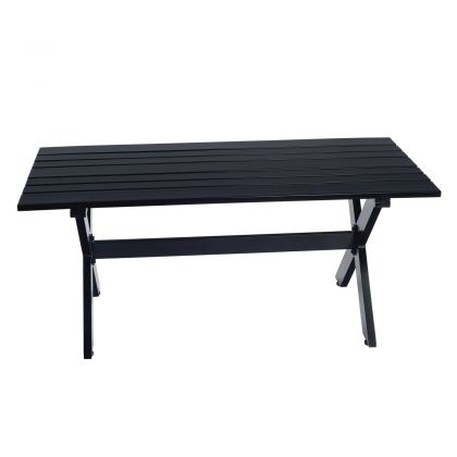Graphic outdoor coffee table in black